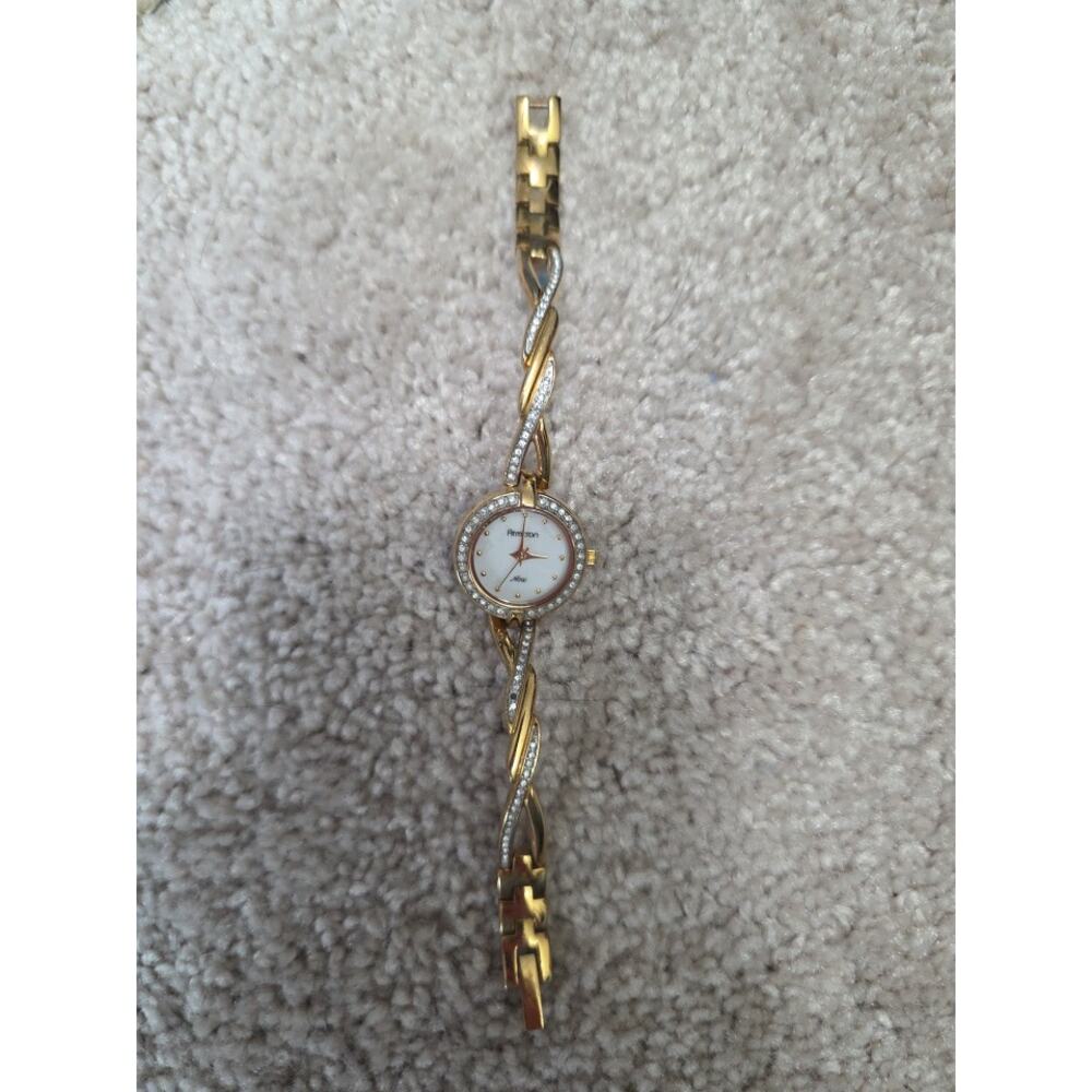 vintage Armitron Now gold watch with diamonds